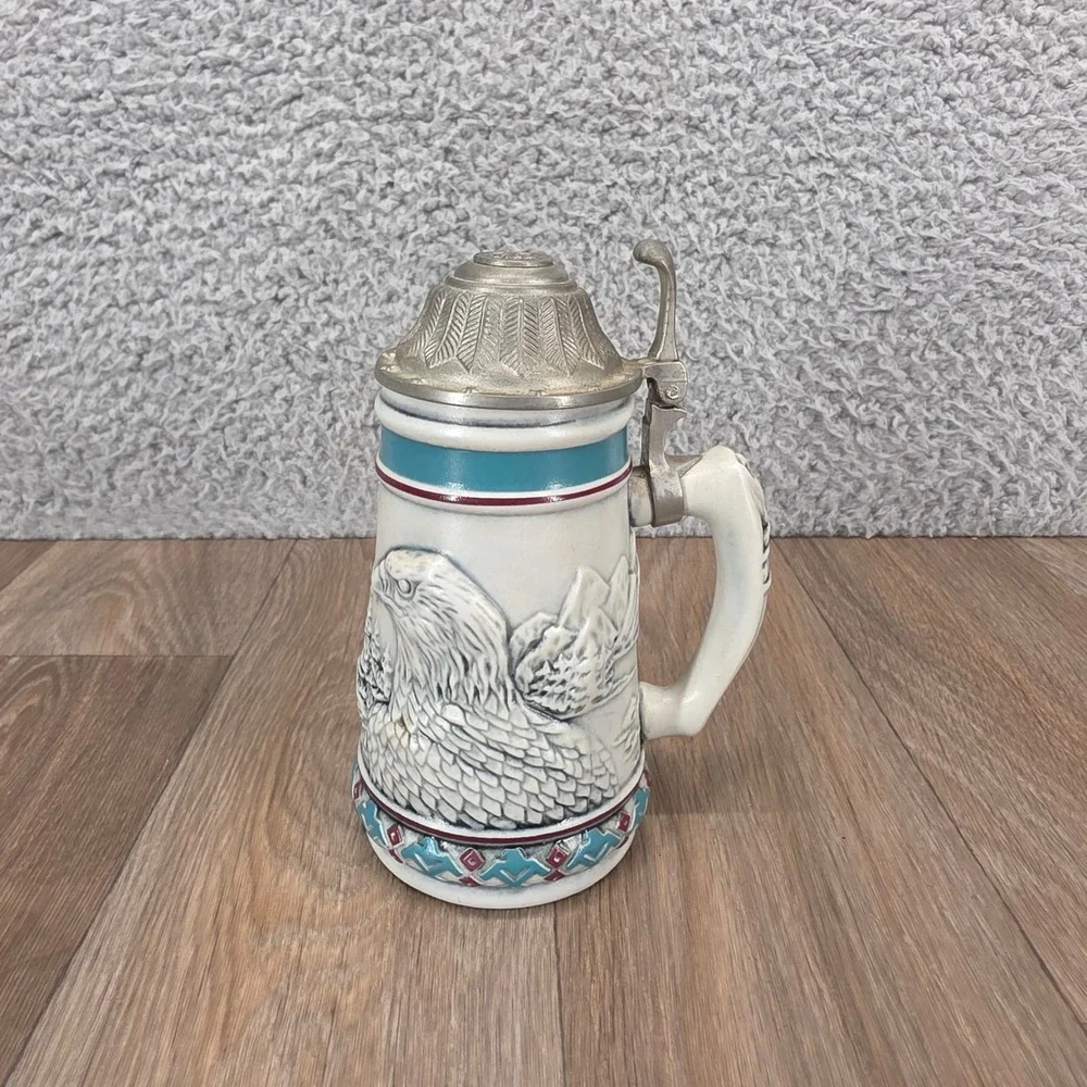 Avon 1990 Endangered Species‎ The Bald Eagle Ceramarte Beer Stein Made in Brazil